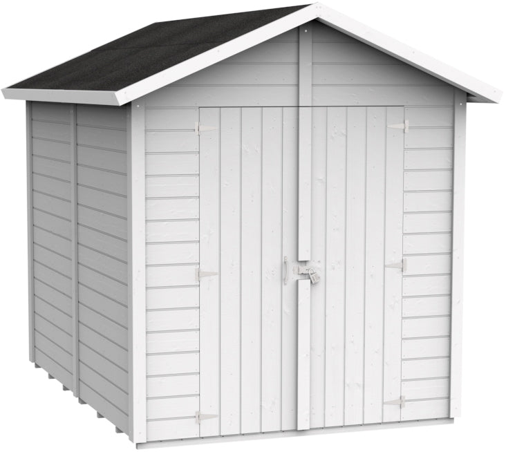 Storehaus Redskabsskur med saddeltag og dobbeltdør 246 x 186 cm