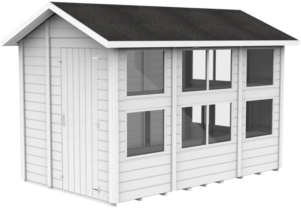 Storehaus Planteskur med saddeltag 306 x 186 cm