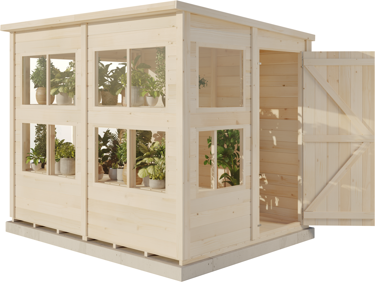 Storehaus Planteskur med pulttag 246 x 186 cm