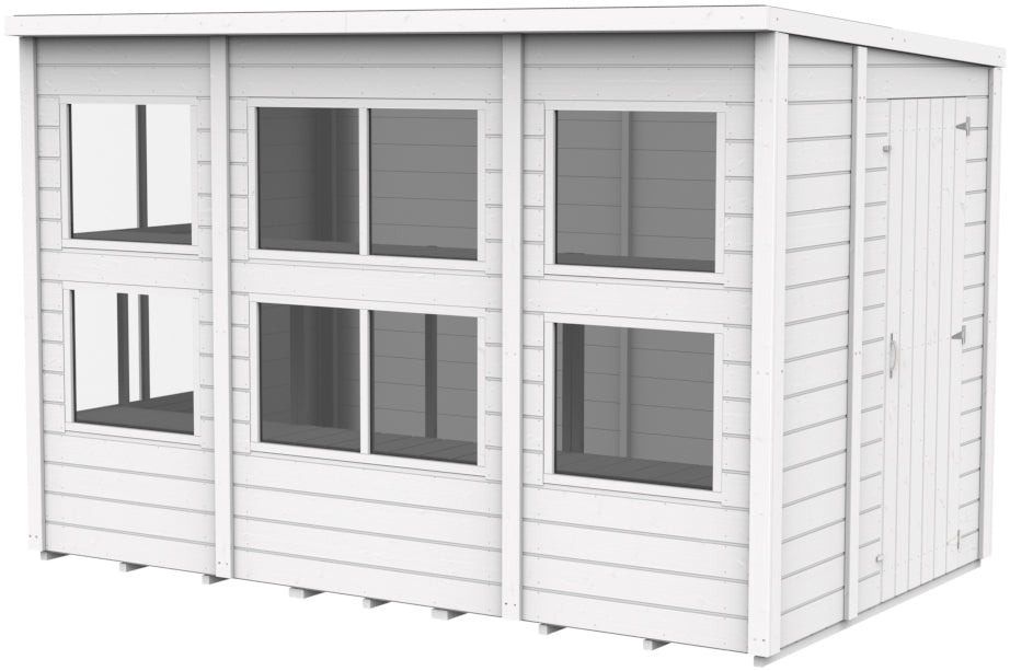 Storehaus Planteskur med pulttag 306 x 186 cm